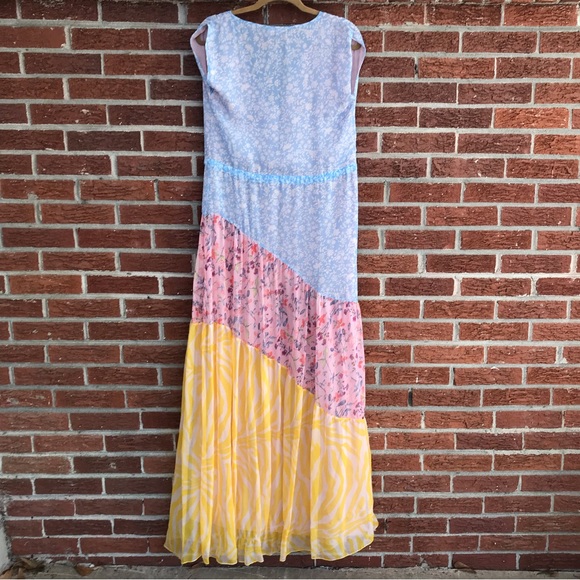 Anthropologie Eywasouls Natalia Paneled Printed Voile Maxi Dress Size Small - Picture 7 of 15